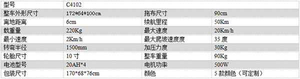 电动曲水尘推车C4102